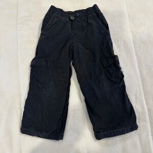 Jamie and Jack 3T Black Cargo Pants Elastic Waist Pockets Boys Kids